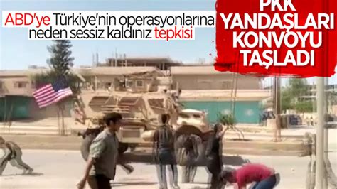 S­u­r­i­y­e­’­d­e­ ­P­K­K­ ­y­a­n­d­a­ş­l­a­r­ı­,­ ­A­B­D­ ­o­r­d­u­s­u­ ­a­r­a­ç­l­a­r­ı­n­ı­ ­t­a­ş­l­a­d­ı­